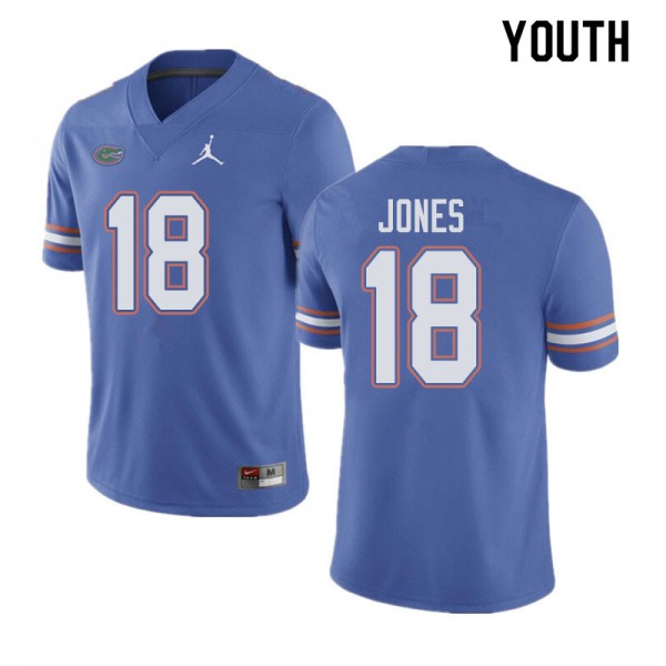 Jordan Brand Youth #18 Jalon Jones Florida Gators College Football Jerseys Blue